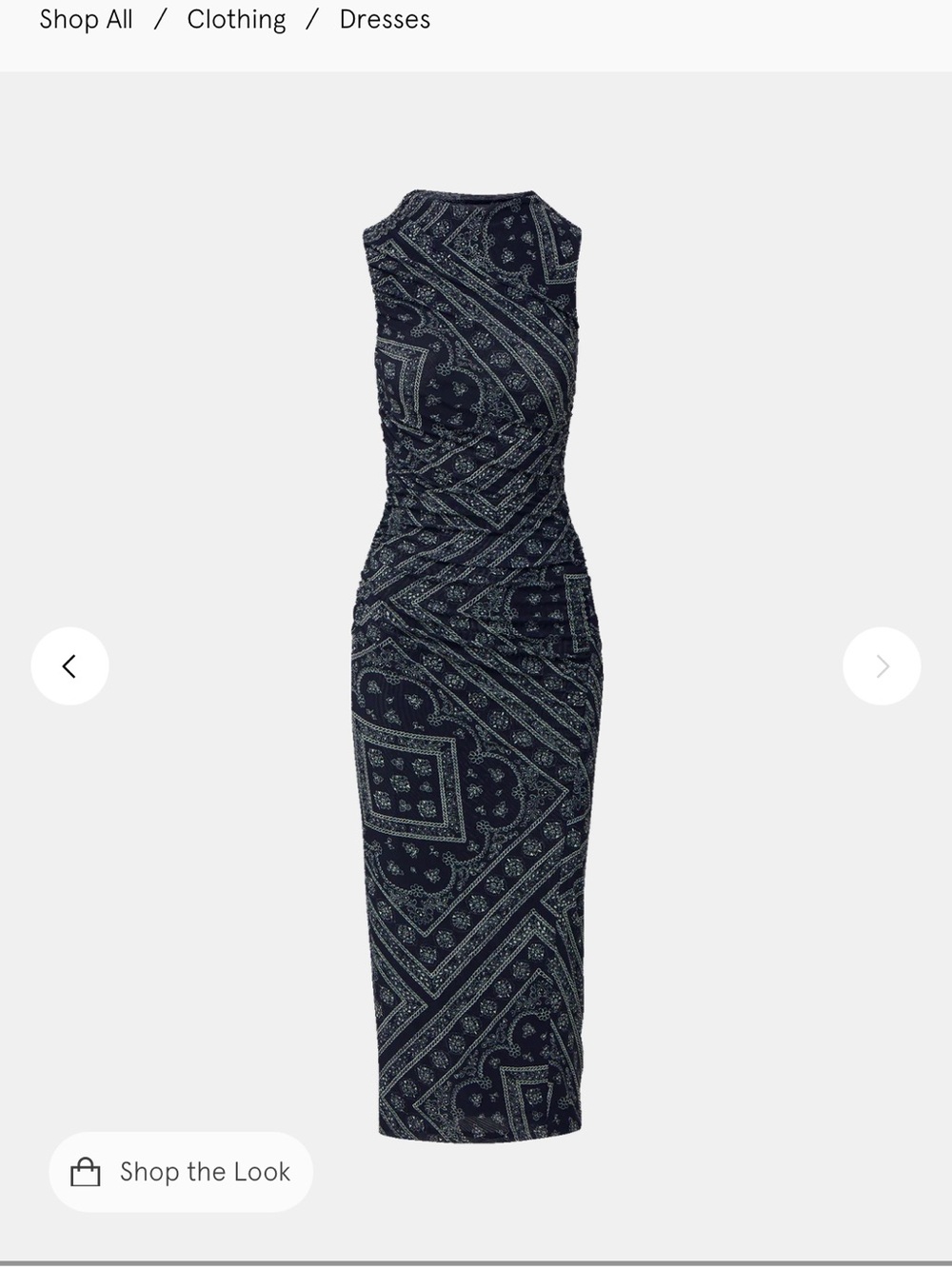 Veronica Beard Navy Paisley-Print Sleeveless Midi Dress